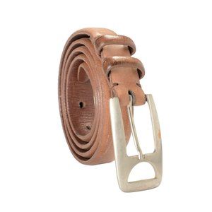 Bill Lavin Men's Brown Leather Buckle Decorated Belt US 36 IT 90